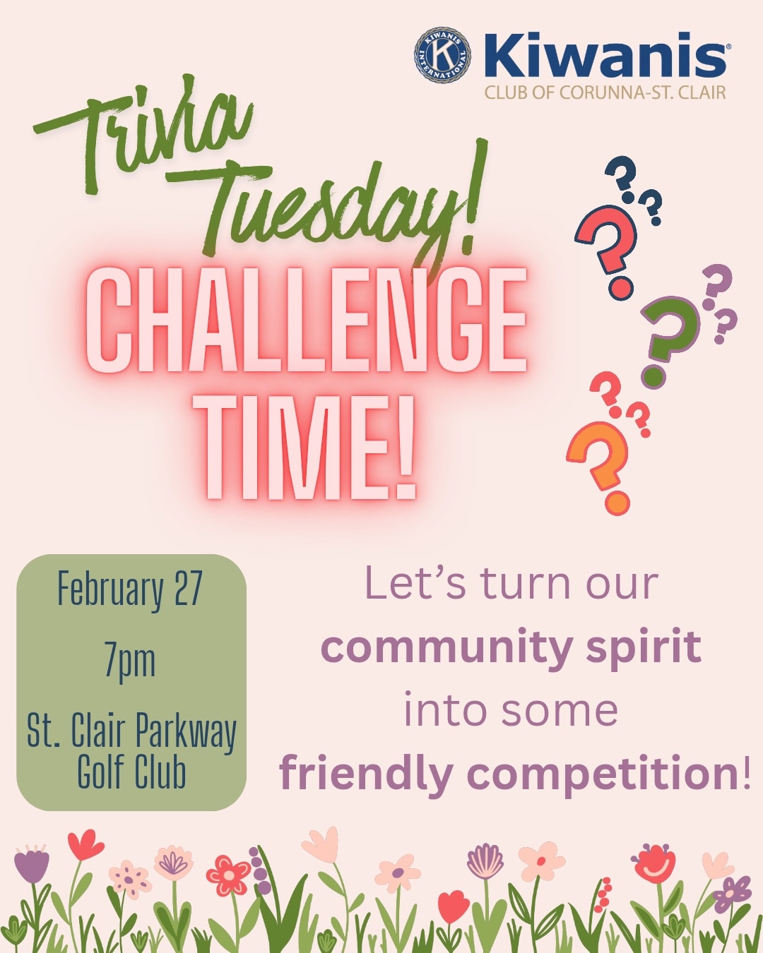 Kiwanis Corunna Trivia Night Poster