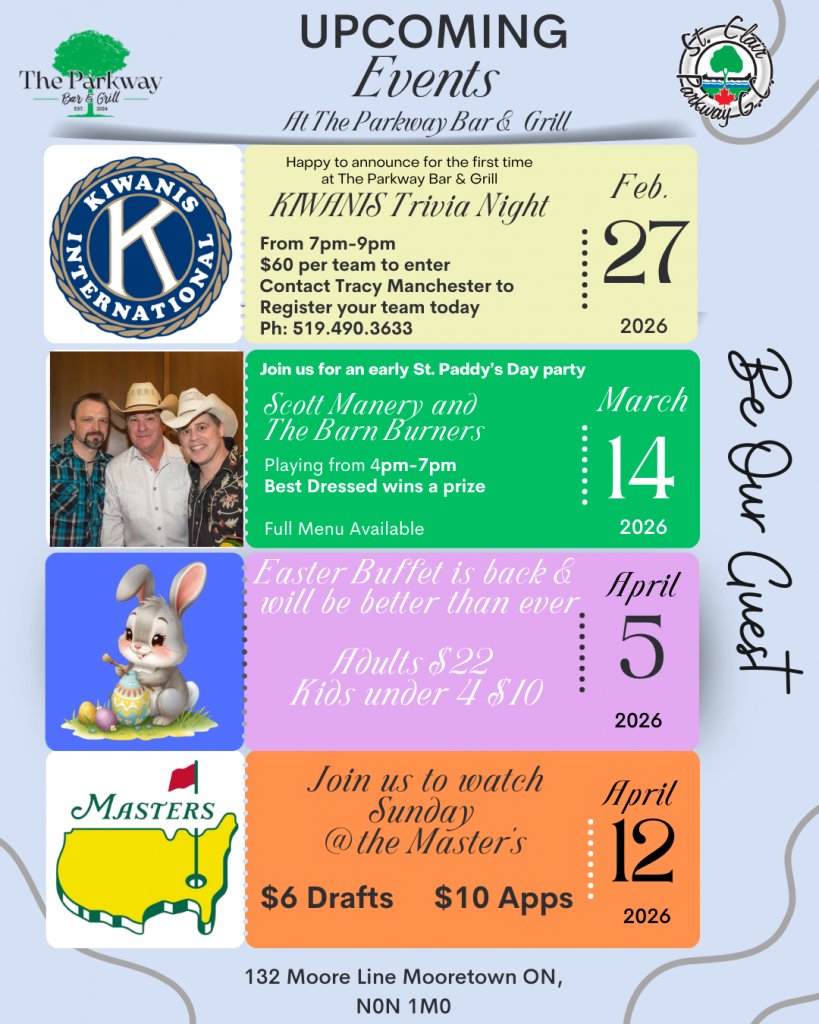 Upcoming Events Feb 27 to Apr 12